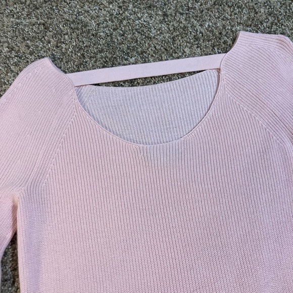 LOFT Pink Bar Back Sweater - Picture 2 of 7